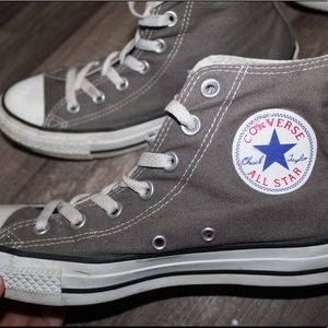 Grey converse all stars high top